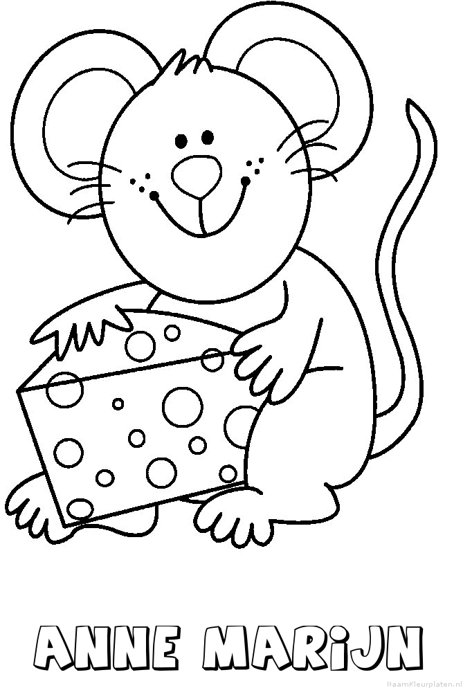 Anne marijn muis kaas kleurplaat